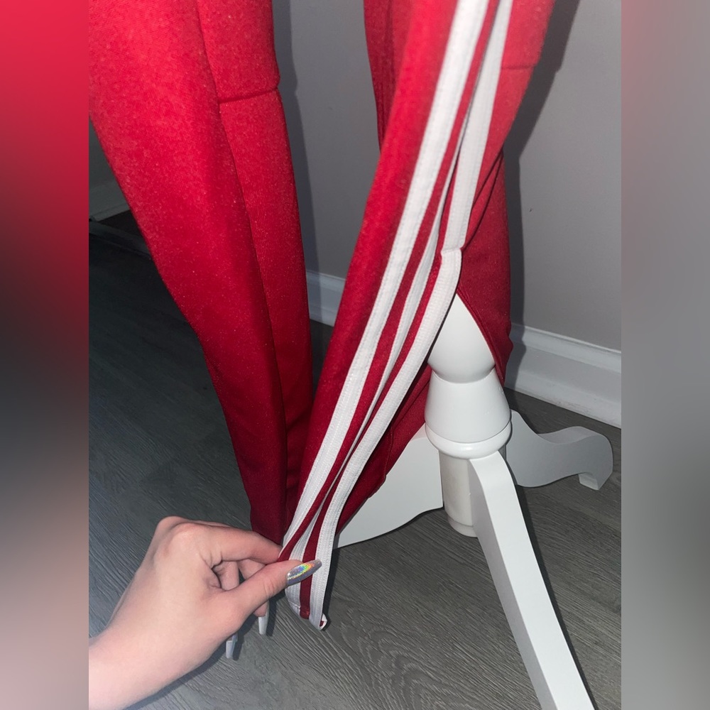 Red Adidas Striped Pants - Picture 5 of 8